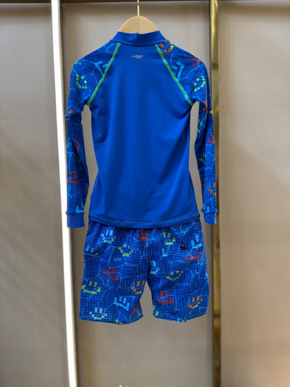 Conjunto Infantil Blusa ML e Sunga Lucca Aqua Play - Siri Kids