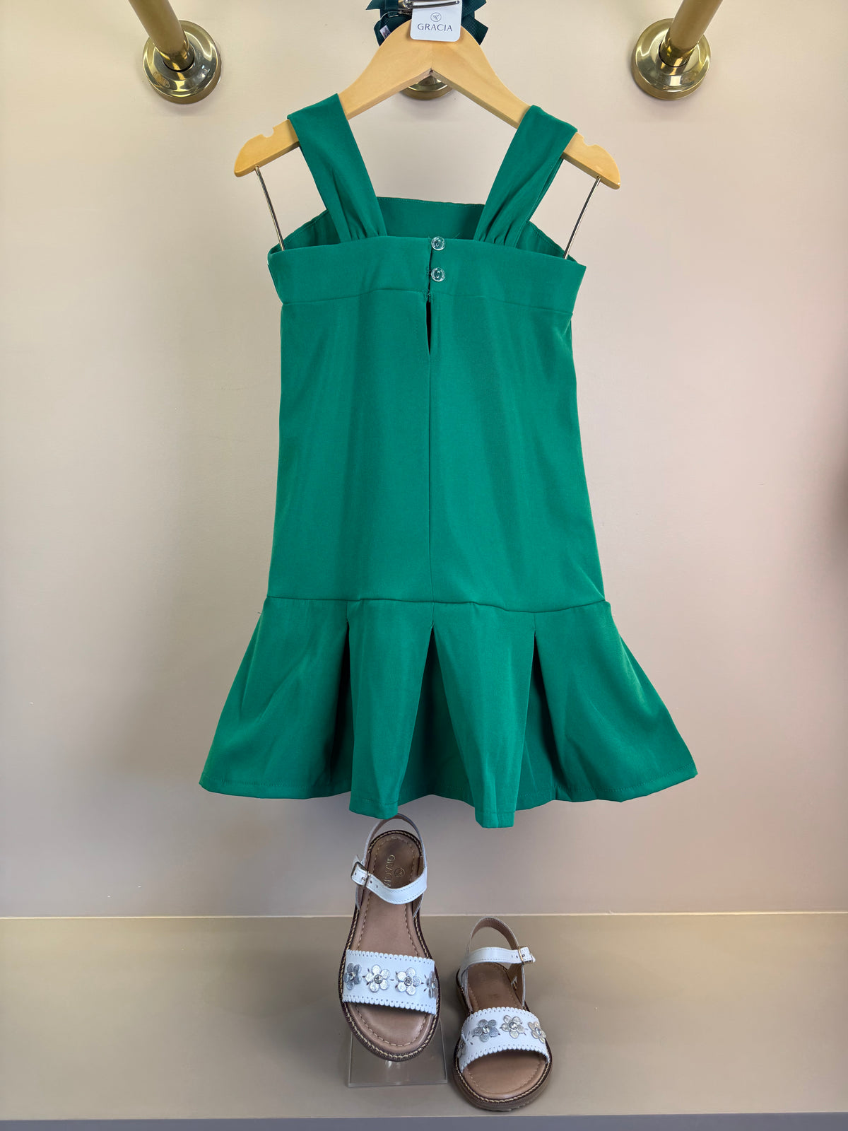 Vestido Infantil Trapézio Em Sarja Bordada - Mon Sucre