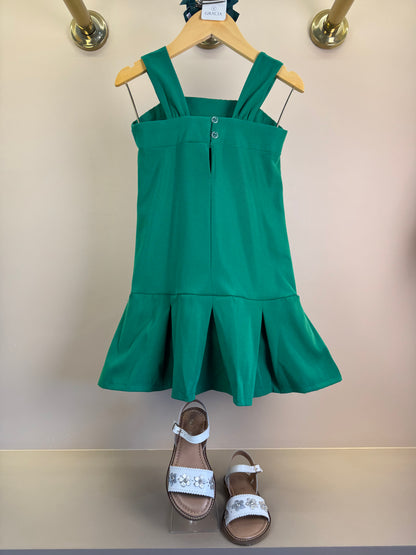 Vestido Infantil Trapézio Em Sarja Bordada - Mon Sucre