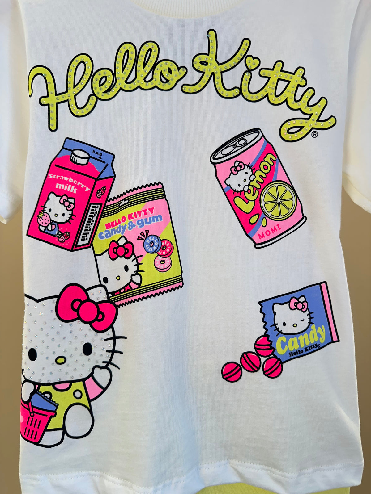 Conjunto Infantil Blusa Hello Kitty e Shorts Legging - Momi