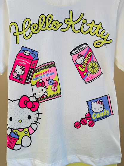 Conjunto Infantil Blusa Hello Kitty e Shorts Legging - Momi