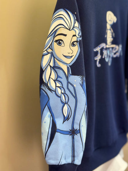 Conjunto Infantil Blusa de Moletom Frozen e Calça legging - Animê