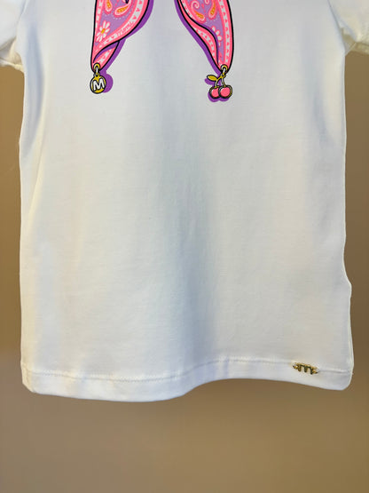 Blusa Infantil Lenço Estampado Amarrado Na Gola - Momi