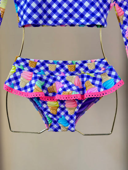 Biquíni Infantil Cropped ML Bianca Ice Cream - Siri Kids