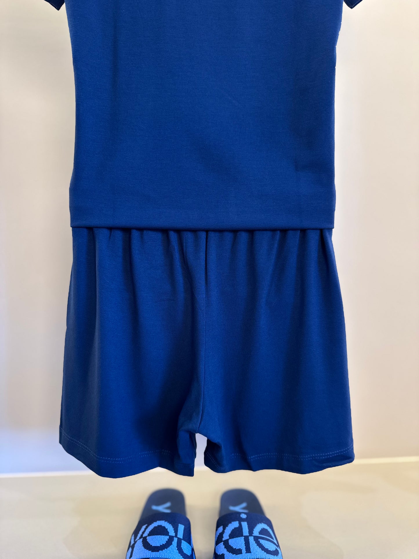 Pijama Infantil Le Basique Blusa MC e Shorts Azul Infinito - Conforteca