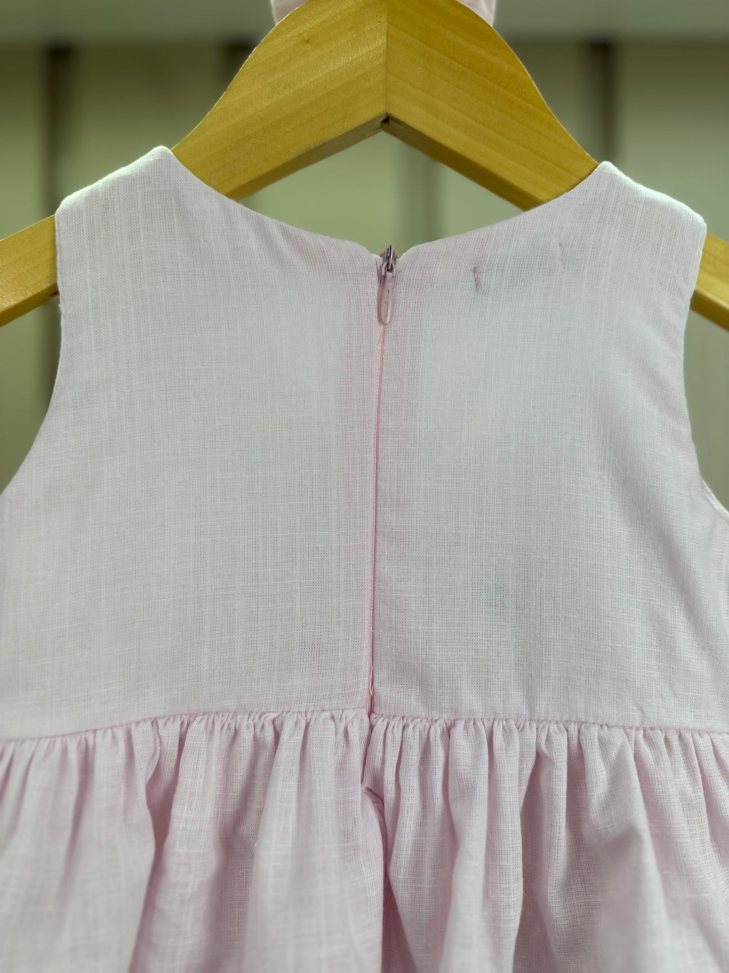 Pimpão Bebê Luxo Renda Gola Busto Bordado Babados Rosa - Roana