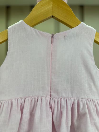 Pimpão Bebê Luxo Renda Gola Busto Bordado Babados Rosa - Roana