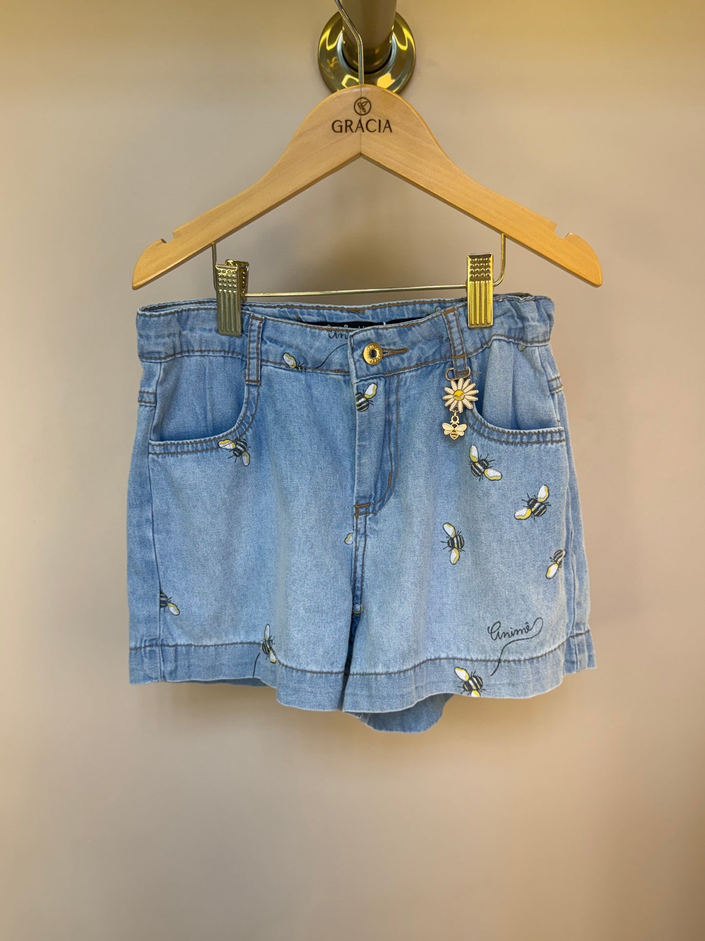 Shorts Jeans Infantil Abelhinhas - Animê