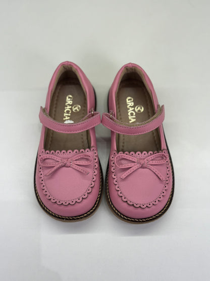 Sapato Infantil Couro Lara Rosa - Gracia