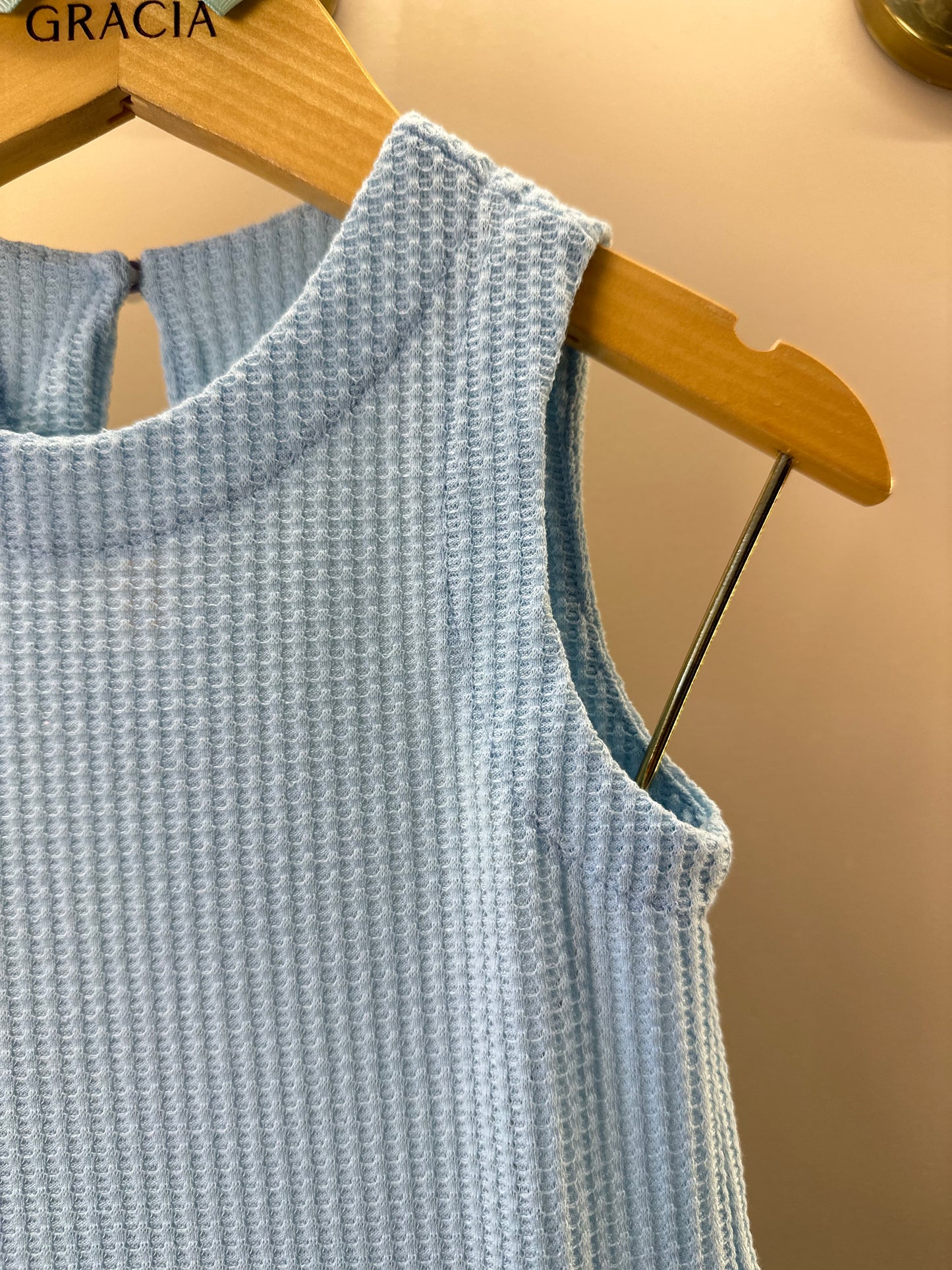 Vestido Infantil Jumper Detalhe Pala e Laço Azul - Beabá