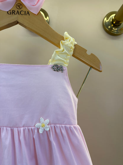 Vestido Infantil Borboletas e Rosas - Gabriela Aquarela