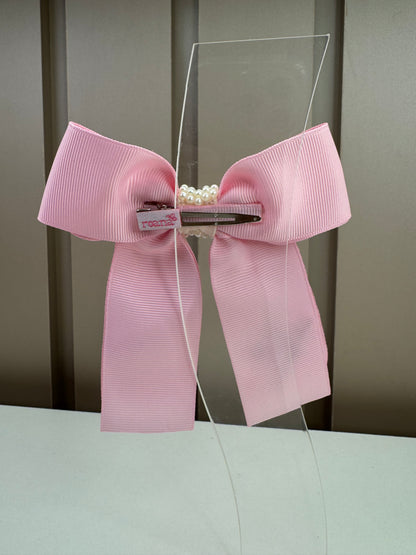 Laço Infantil Gorgorão Bordado Delicado Rosa -  Roana