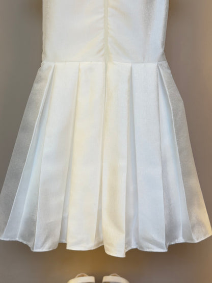 Vestido Infantil Zibeline Branco - Petit Cherie