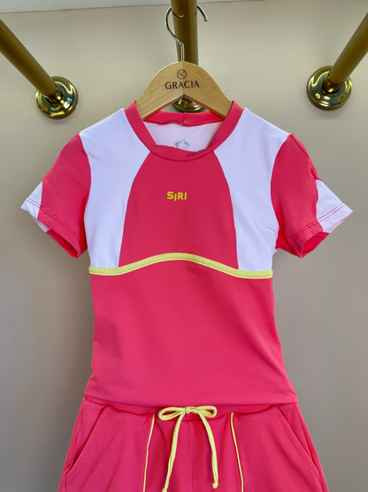 Conjunto Infantil Blusa Maitê Chloe e Shorts Maitê Beach Tennis - Siri Sport