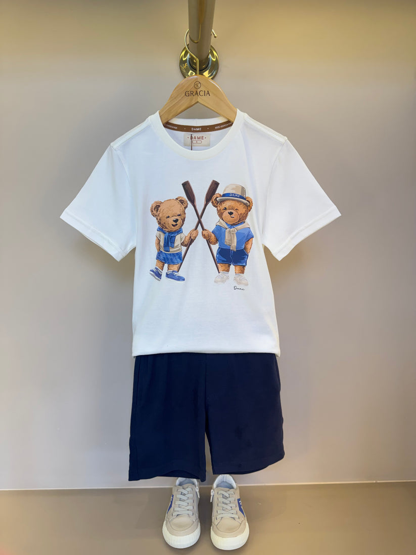 Camiseta Infantil Algodão Teddy Remos Off - Dame