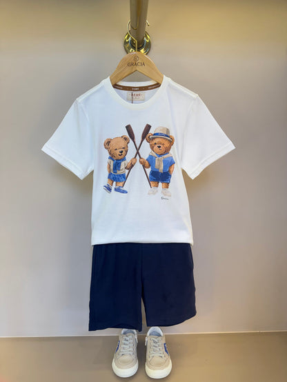 Camiseta Infantil Algodão Teddy Remos Off - Dame