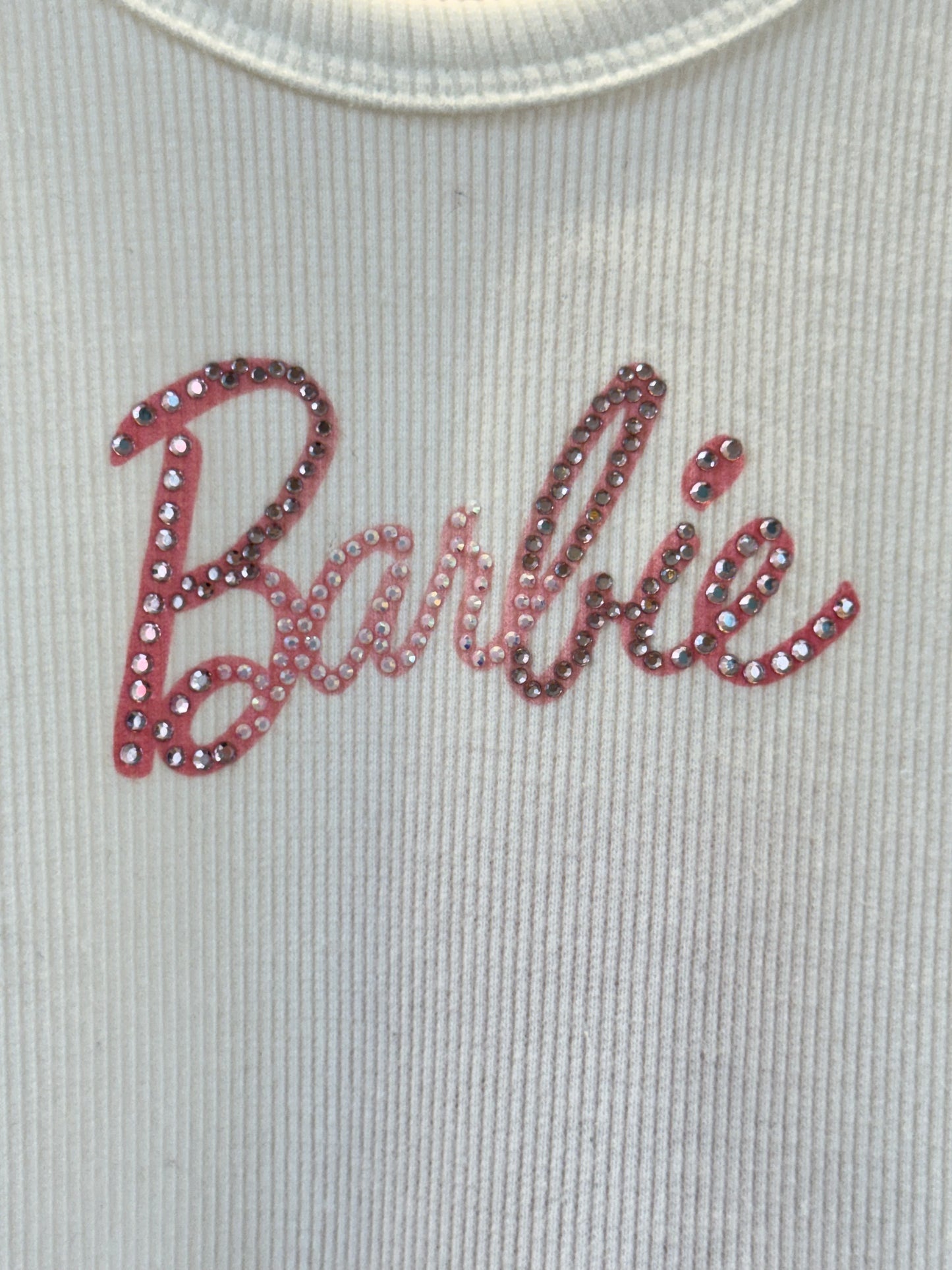 Regata Infantil Barbie Cristais Off White - Pituchinhus