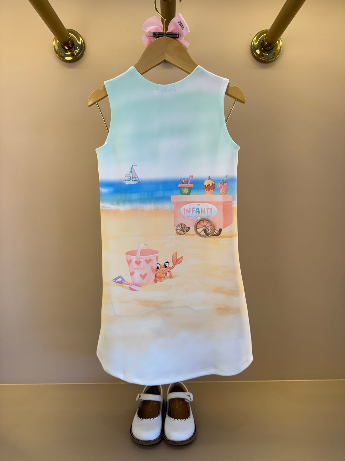 Vestido Infantil Ursinha Praia - Infanti
