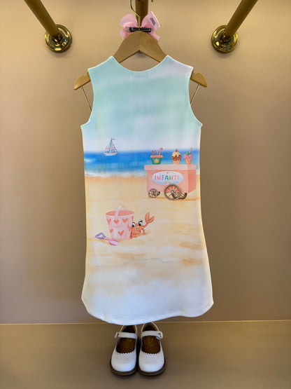 Vestido Infantil Ursinha Praia - Infanti