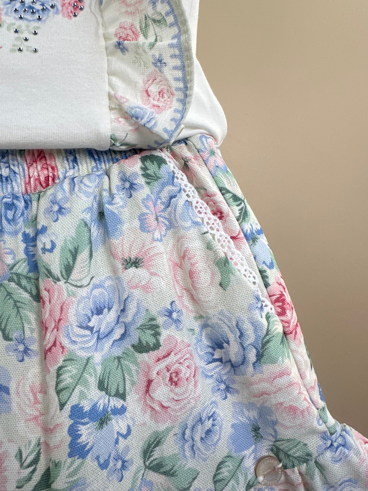 Conjunto Infantil Blusa Ursinha Babadinhos e Shorts Estampa Florais - Petit Cherie
