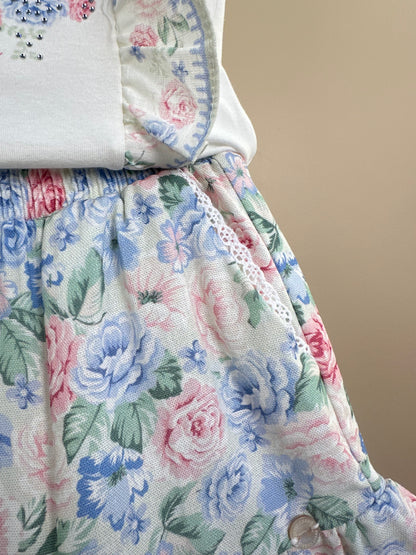 Conjunto Infantil Blusa Ursinha Babadinhos e Shorts Estampa Florais - Petit Cherie