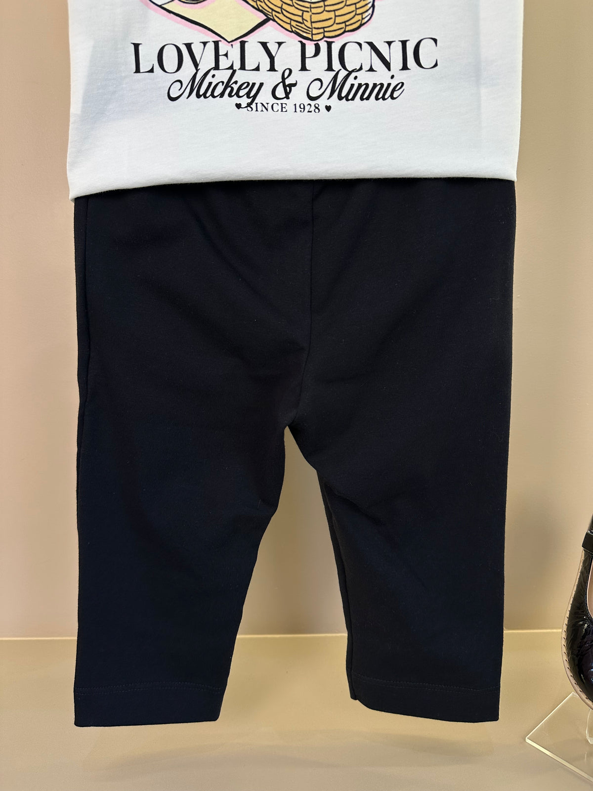 Conjunto Infantil T-Shirt Mickey e Minnie Lovely e Calça Legging Capri - Animê