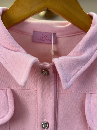 Casaco Infantil Strass Rosa - Luluzinha