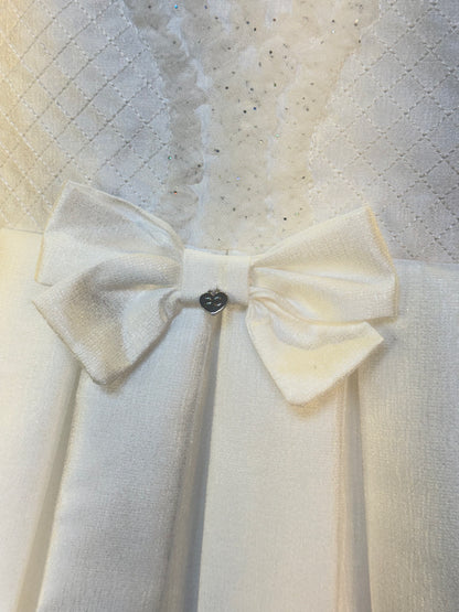 Vestido Infantil Zibeline Branco - Petit Cherie
