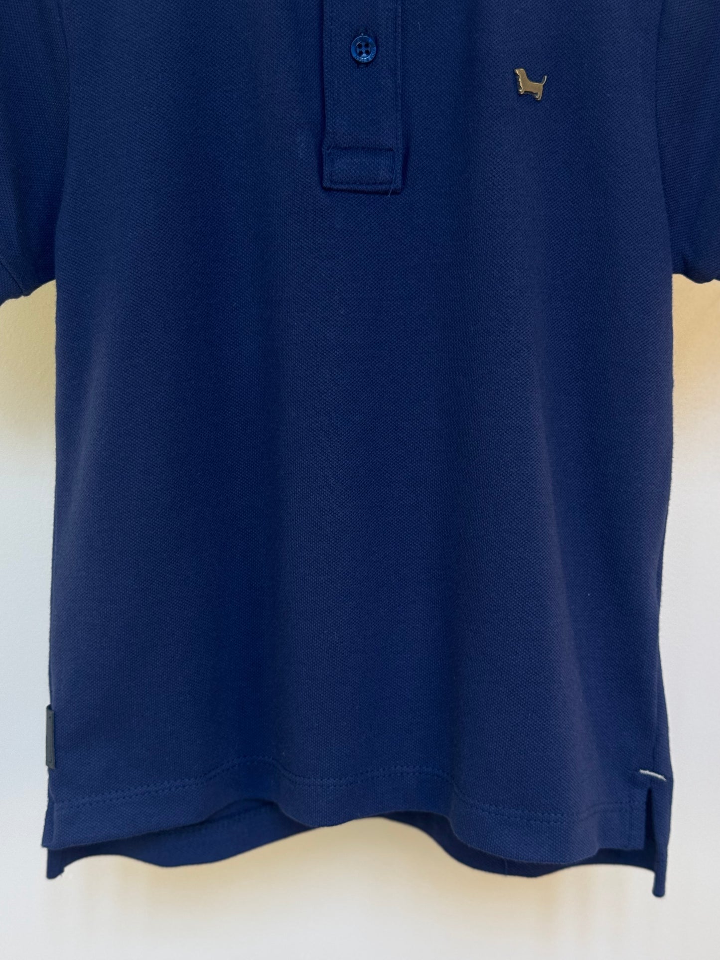 Polo Infantil Piquet Gola Tricoline Xadrez Marinho - Um Mais Um