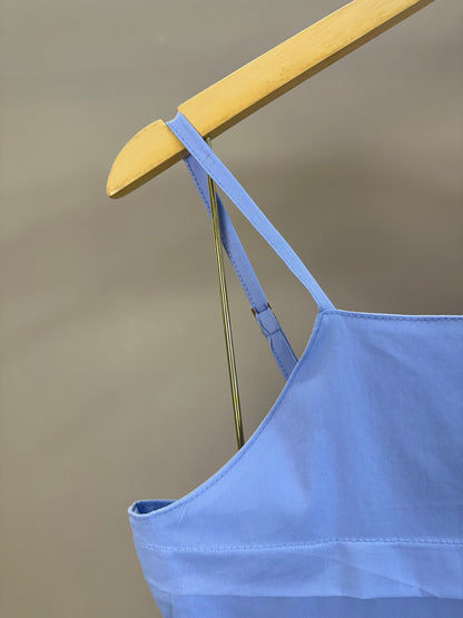 Vestido Teen Tricoline Azul - Vic Vick