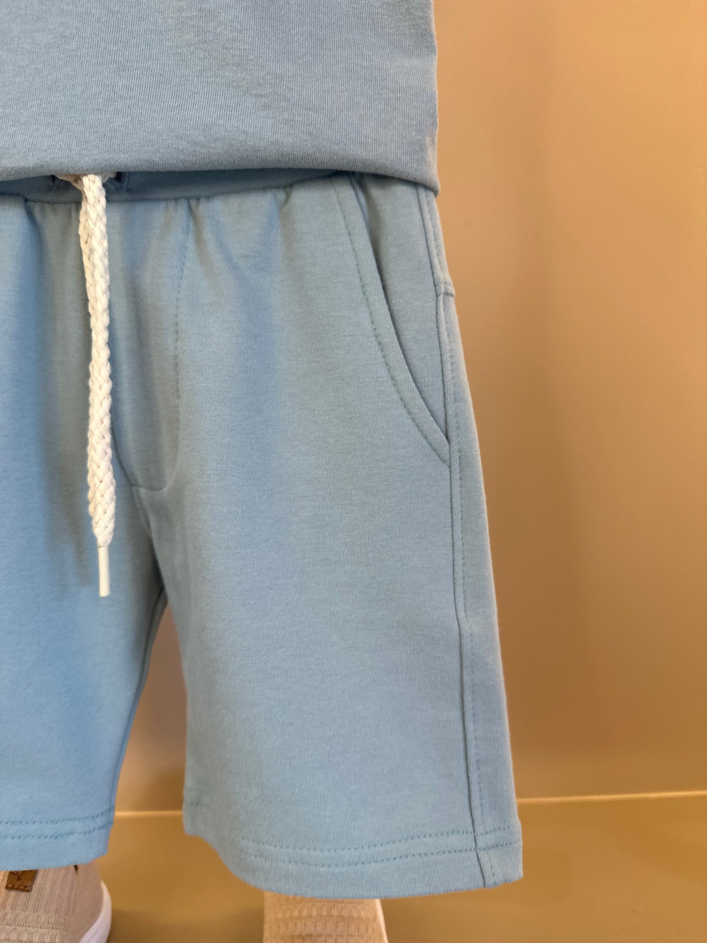 Conjunto Infantil Camiseta Algodão Teddy Conversível Malibu e Bermuda Básica Moletom Algodão Malibu - Dame