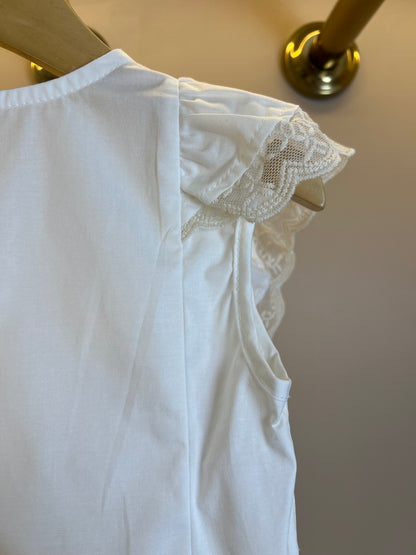 Conjunto Infantil Blusa Bordado Inglês e Calça Jeans Cós Clochard - Momi