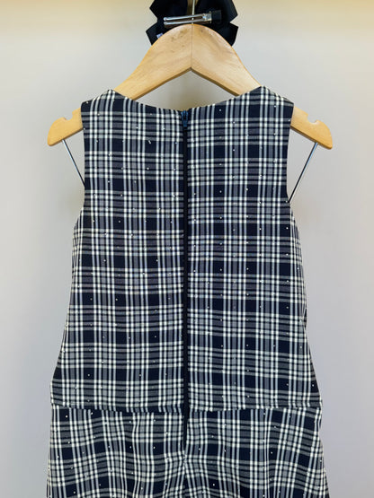 Vestido Infantil Alfaiataria Xadrez com Strass - Petit Cherie