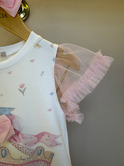 Vestido Infantil Carrossel Com Tule Rosa - Petit Cherie