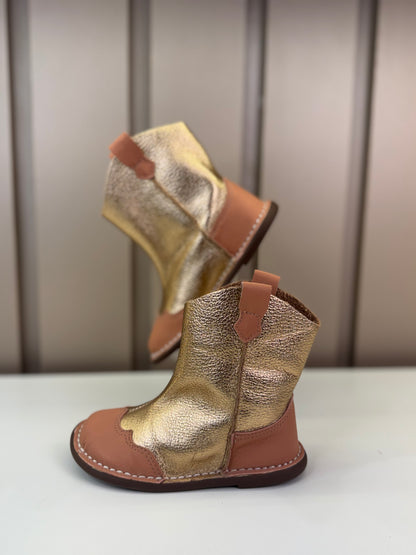 Bota Infantil Cow Peach e Cobre - Petit Cheval