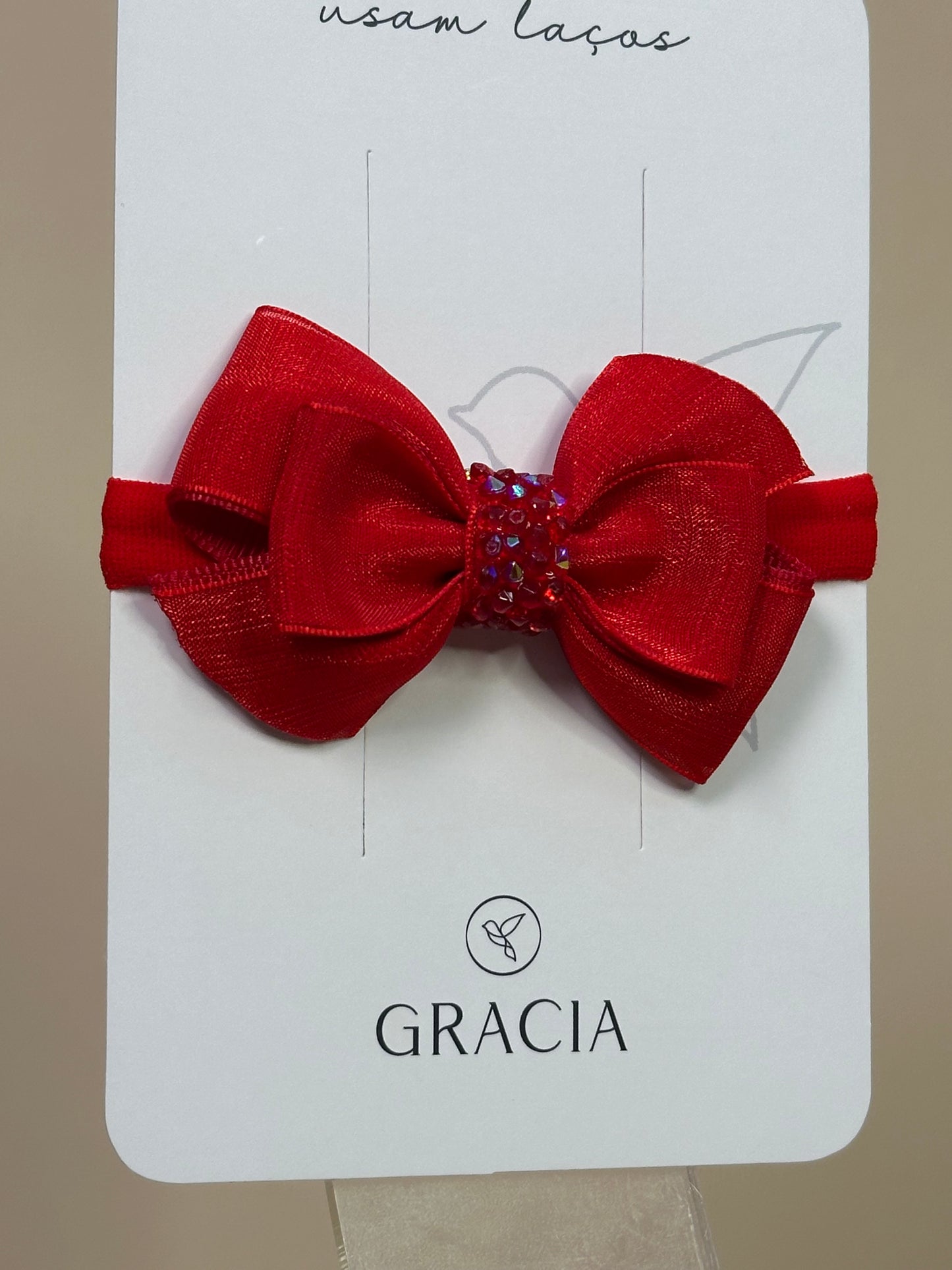 Faixinha Catavento Special Shine Organza Vermelho - Gracia