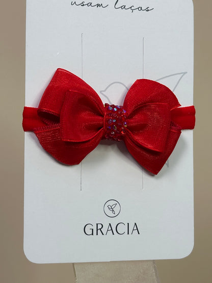 Faixinha Catavento Special Shine Organza Vermelho - Gracia