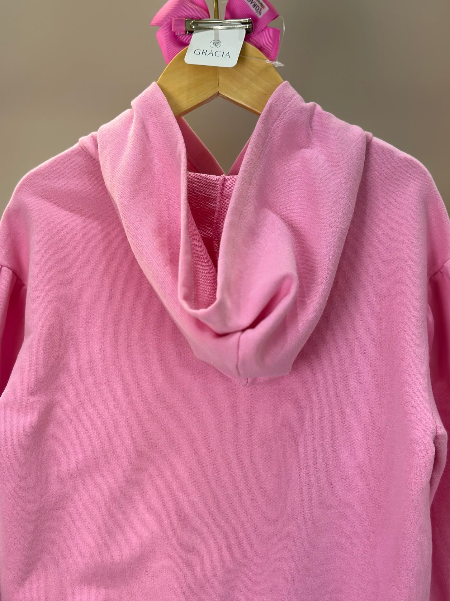 Conjunto Infantil Casaco e Calça Moletom Rosa Girly - Animê Petite