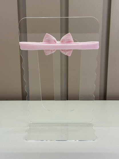 Faixa Bebê Pérolas Bordadas Rosa - Roana