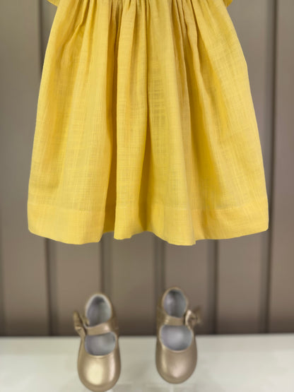 Batinha Bebê Algodão Bordado Serena Amarelo - Gracia