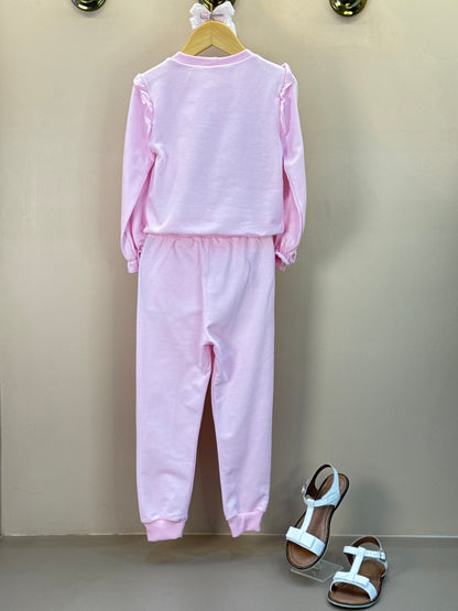 Conjunto Infantil Blusa e Calça Comfy com Ursinhos Rosa - Gabriela Aquarela