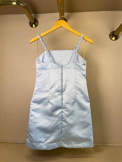 Vestido Teen Azul Claro com Alças Finas - Vanilla Cream