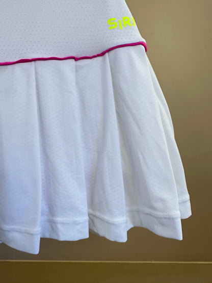 Conjunto Infantil Top Basic Six e Saia Fernanda Dry Badminton Branco - Siri Sport
