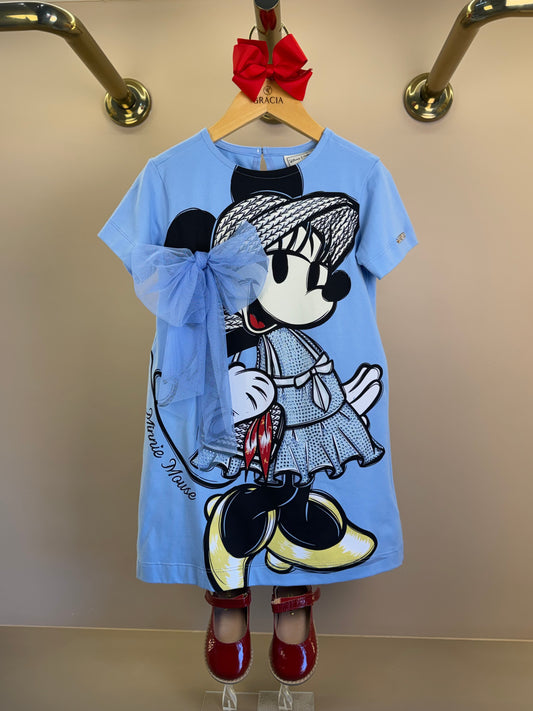 Vestido Infantil Minnie Azul - Animê