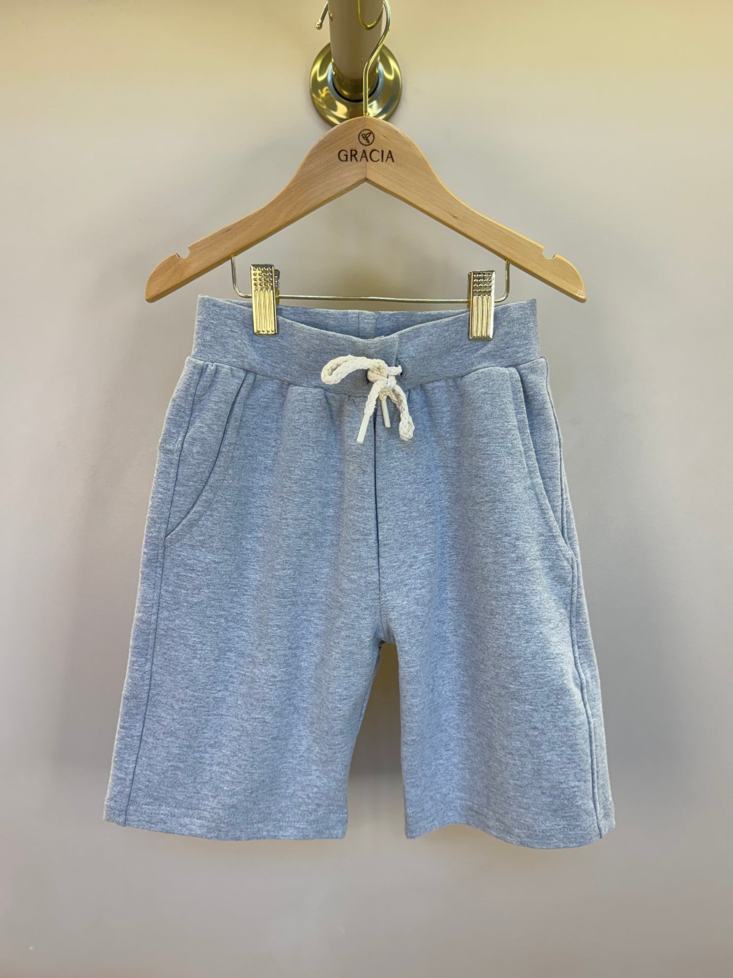 Bermuda Infantil Moletom Básica Cinza - Dame