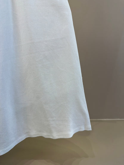 Vestido Teen de Linho Acinturada - Vanilla Cream