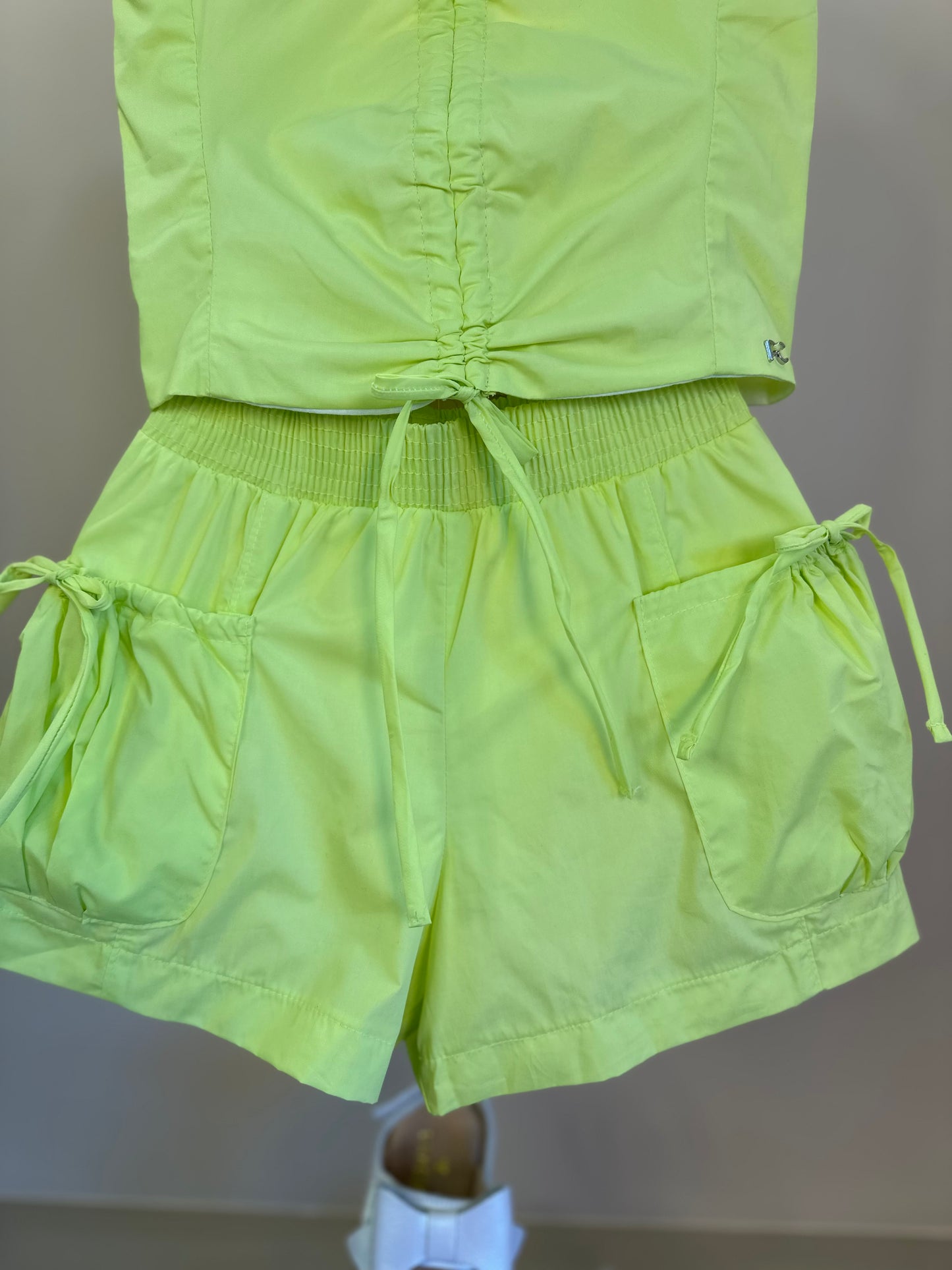 Conjunto Infantil  Algodão Blusa Drap e Shorts Bolsos Lima - Petit Cherie