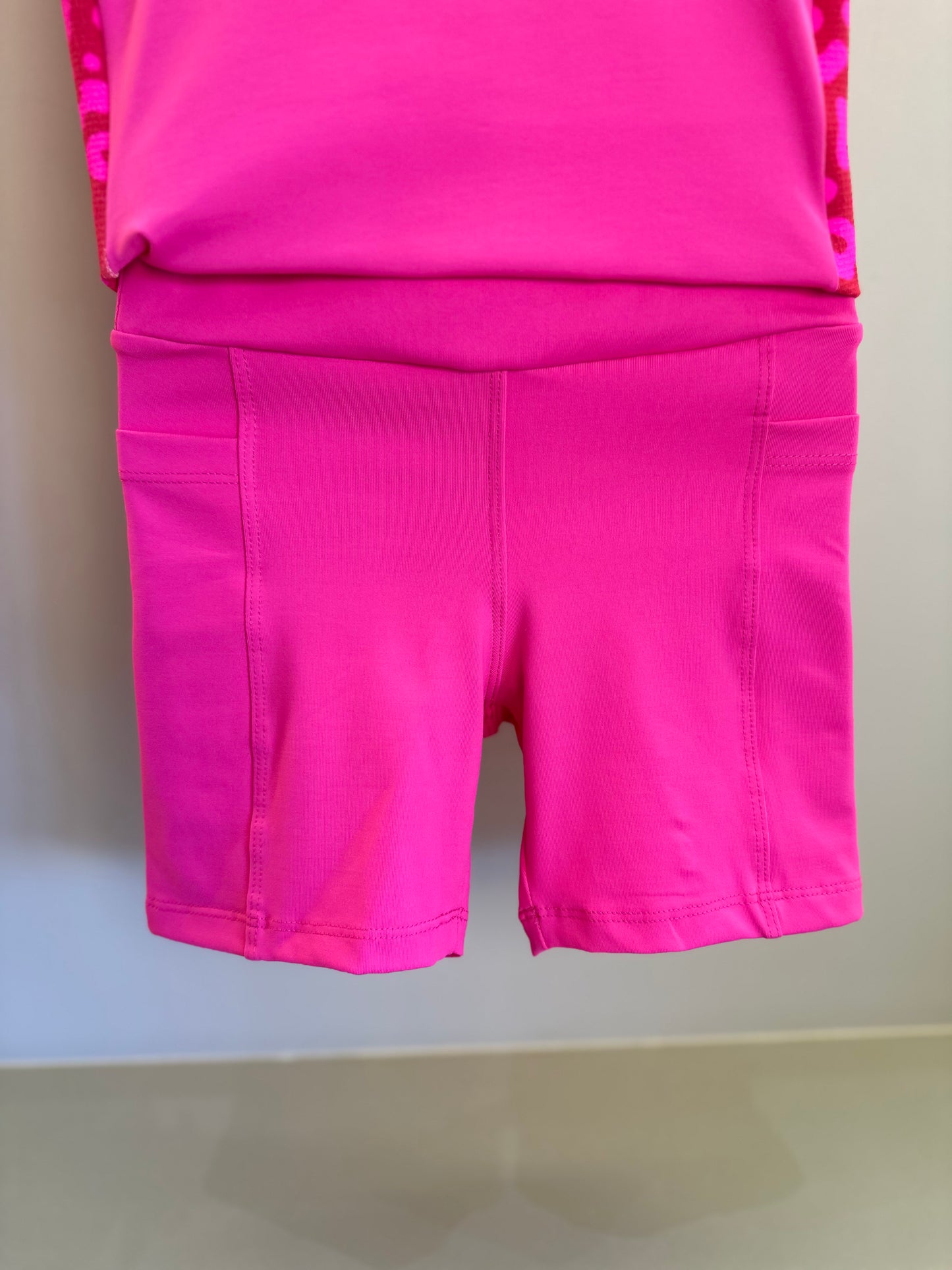 Conjunto Infantil Blusa Bia e Bermuda Eloisa Maxxi Oncinha Pink - Siri Sport