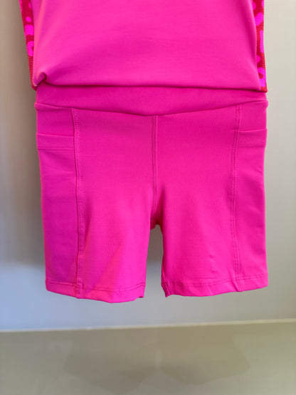 Conjunto Infantil Blusa Bia e Bermuda Eloisa Maxxi Oncinha Pink - Siri Sport