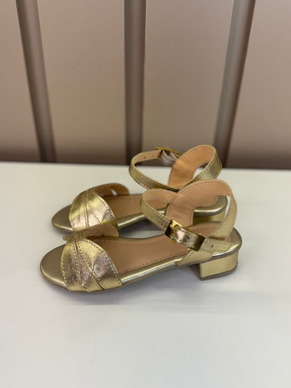Sandália Infantil Saltinho Flor Dourada - Gracia